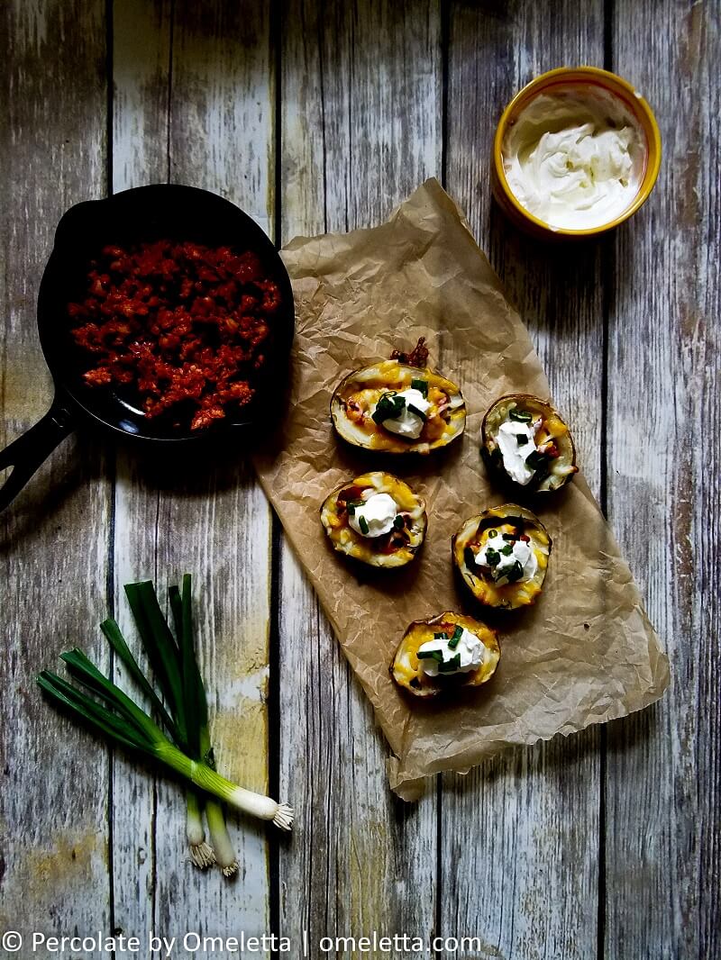Love the spicy chorizo in these! We served them at a Superbowl party and they were really easy and a total hit. Good party appetizer and super simple, just different enough from the usual!
