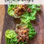 Quick chicken lettuce wraps, with tender pieces of chicken cooked with oyster sauce, soy sauce, and brown sugar. Topped with crushed peanuts.