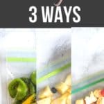 It is so easy to just pull a smoothie bag from the freezer in the mornings or after I get home from the gym! I love how she's got a couple easy ideas here, plus added 'extras' to add so it's not just fruit.
