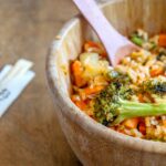 Up your dinner game with easy weeknight kimchi fried rice! Made with garlic, onions, ginger, kimchi, peas and whatever leftover vegetables you've got on hand.