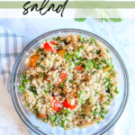 This easy tabbouleh is a cinch to make when you need a quick side dish. Made with cherry tomatoes, mint, parsley, and cracked bulgur wheat.
