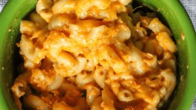 Mashed sweet potato added to a white cheese sauce, tossed with elbow macaroni. This sweet potato mac & cheese is a kid favorite!