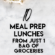 10 meal prep lunches in just an hour! I’m breaking down exactly how I meal prep a week of lunches for 2 people, using 1 bag of groceries.