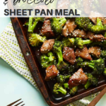 Melt-in-your-mouth sheet pan teriyaki steak served with sesame-flecked roasted broccoli. It’s an easy sheet pan recipe for weeknights!