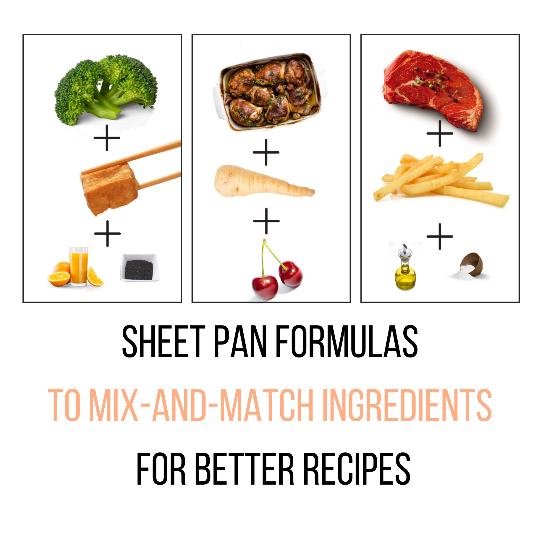 Easy sheet pan formulas help you combine tried-and-true ingredient combos to create a perfect meal, every time. Cooking's a no-brainer!