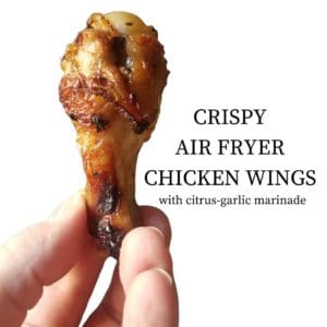 Crispy air fryer chicken wings ready in 15 minutes after marinating, and the air fryer cooks them to crackly perfection with less grease!