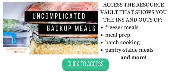 Uncomplicated Backup Meals