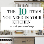 A few must-have meal prep items I rely on in my kitchen that are quick & easy! From baggy racks to glass containers, here are my faves.