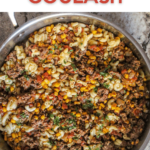 Ground beef, diced tomatoes, corn, and Tex-mex seasonings come together in this deliciously kid-friendly weeknight dinner!