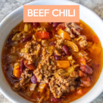 Ground beef, beans, tomatoes and seasonings combine for a traditional chili made in the slow cooker or Instant Pot.