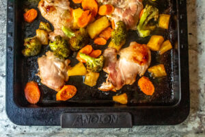 Pineapple Coconut Chicken Sheet Pan Meal
