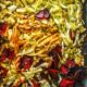 Warm sheet pan cabbage salad with root vegetables like parsnips and beets, shredded cabbage, and tossed in a dijon and olive oil vinaigrette.