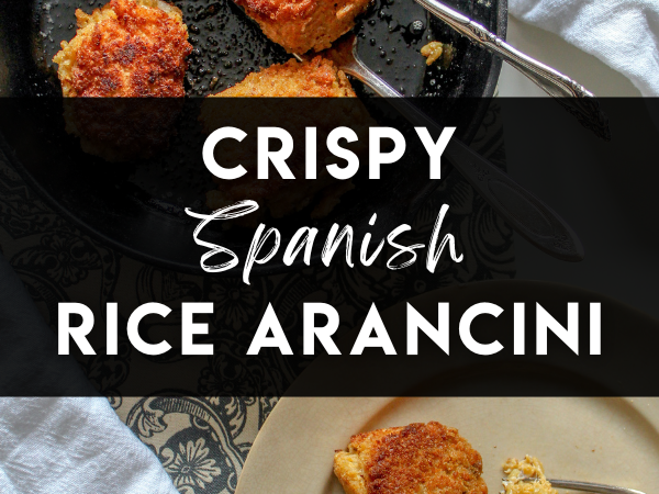 Spanish-Style Crispy Rice Balls, made with spicy rice & coated in crispy breadcrumbs, are an easy and simple appetizer recipe for a party!