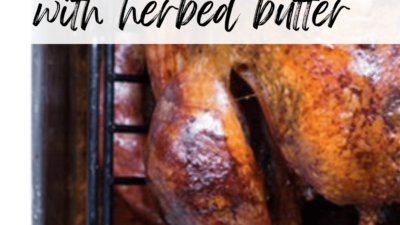A classic recipe for Thanksgiving turkey, with a simple herbed butter for rubbing under the skin. Super easy step-by-step instructions!