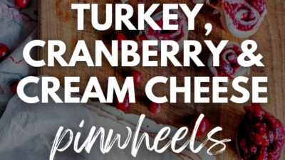 Use up any leftover cranberry sauce you have from Thanksgiving with these delicious little grabbable turkey pinwheels.